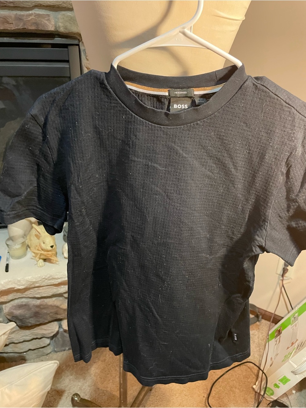 Boss Black Short-Sleeve Textured Crew Tee